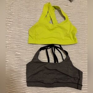 lululemon athletica Lime and Charcoal Sports Bras - can buy separately